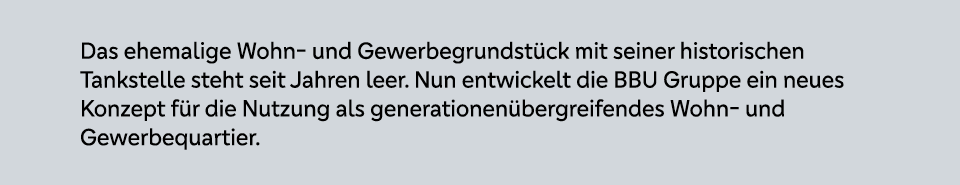 Das ehemalige Wohn und Gewerbegrundst ck mit seiner historischen Tankstelle steht seit Jahren leer. Nun entwickelt di...